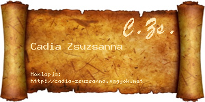 Cadia Zsuzsanna névjegykártya